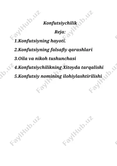 konfusiychilik — DOC