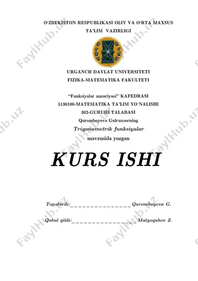 trigonometrik funksiyalar — PDF