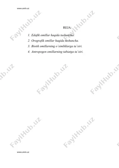 biotik va antropogen omillar — DOC