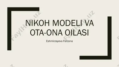nikoh modeli va ota-ona oilasi — PDF