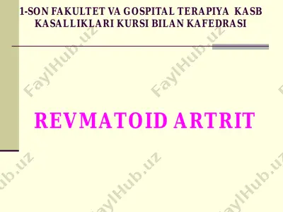 revmatoid artritppt — PDF