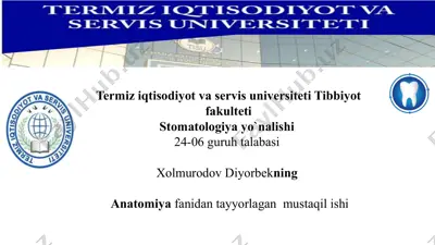 oyoq suyaklari va ularning funktsiyalari — PPTX
