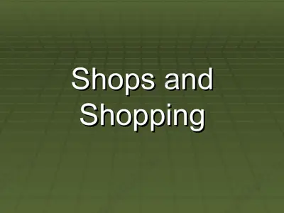 shops and shopping — PPT