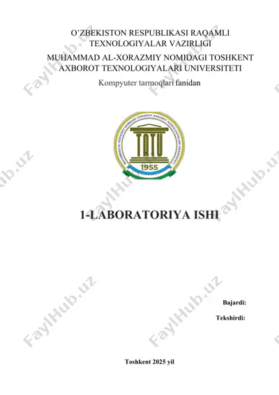 tarmoq simulyatorlari bilan ishlash. tarmoq simulyatorlari haqida umumiy tushunchalar, ularning imkoniyatlari. cisco packet tracer dasturini sozlash. — DOCX