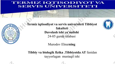 biologik membranalardagi fizik jarayonlar — PPTX