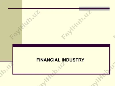 financial industry — PPT