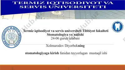 yuz-jag' jarrohligida zamonaviy texnologiyalar — PPTX
