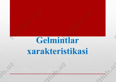 gelmintlar xarakteristikasi — PPTX