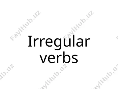 irregular verbs — PPTX