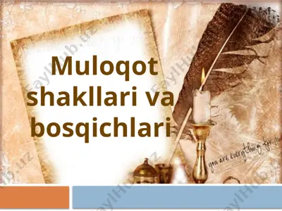 muloqot shakllari va bosqichlari — PPTX