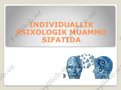individuallik psixologik muammo sifatida — PPTX