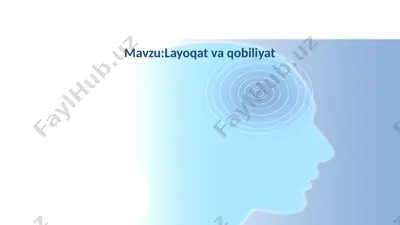 qobiliyatlar va umumiy psixologiya — PPTX