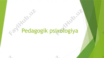 pedagogik psixologiya — PPTX
