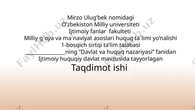 ijtimoiy huquqiy davlat — PPTX