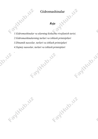 gidromashinalar — DOC