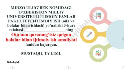 bolalar va yoshlarni ta‘limga jalb qilish yòllari — PPTX