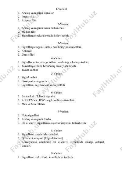 analog va raqamli tasvir tushunchasi — DOCX