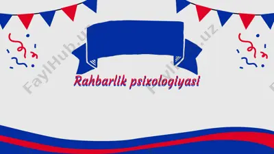 rahbarlik psixologiyasi — PPTX