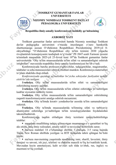 respublika ilmiy-amaliy konferensiyasi — DOCX