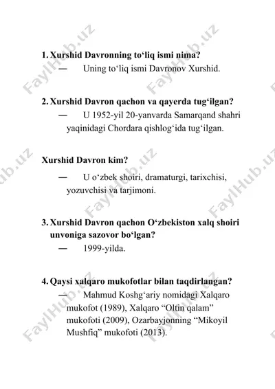 xurshid davron — DOCX