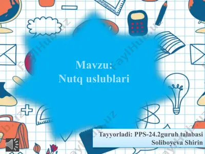 nutq uslublari — PPTX