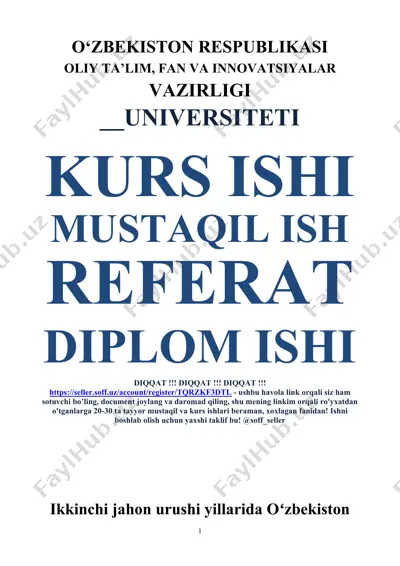 o'zbekiston harbiylari jangovari — DOCX