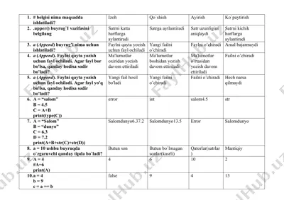yangi dastur yaratish 101 — DOCX