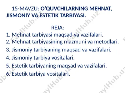 jismoniy tarbiya — PPTX