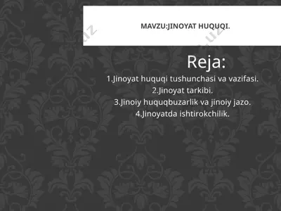 jinoyat huquqi — PPT