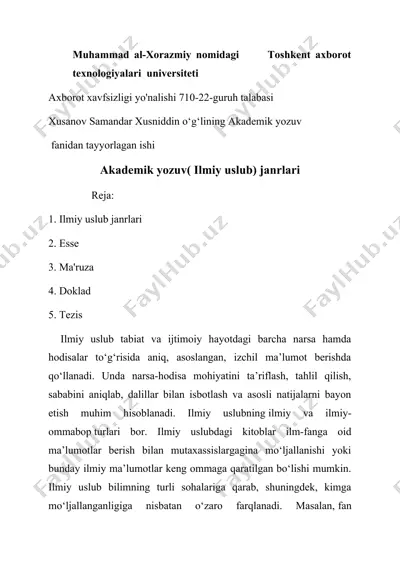 akademik yozuv — DOCX