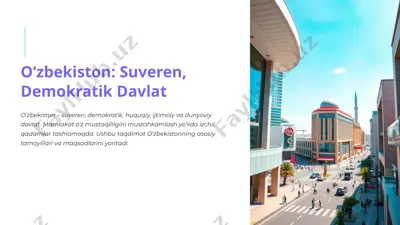 o'zbekiston: suveren, demokratik davlat — PPTX