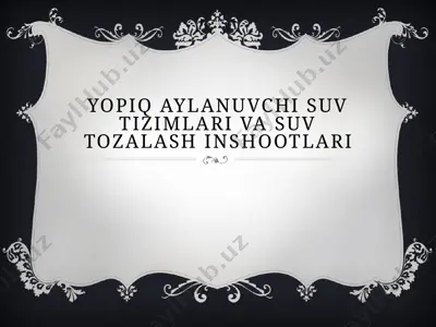 suvni tozalash inshootlari — PPTX