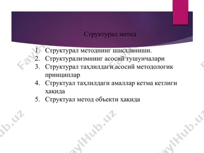 struktural metod — PPTX