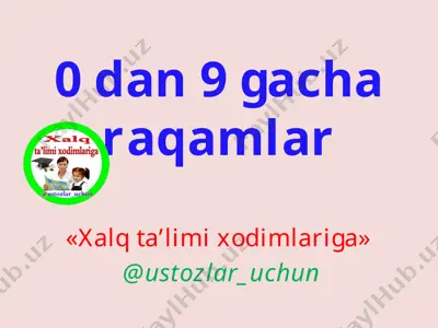 "xalq ta’limi xodimlariga" — PPT