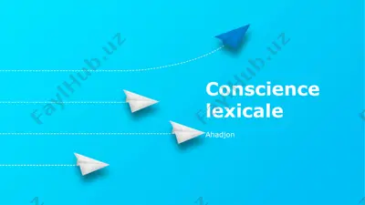conscience lexicale — PPTX