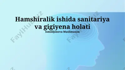 sanitariya va gigiyena bo'yicha ta'lim — PPTX
