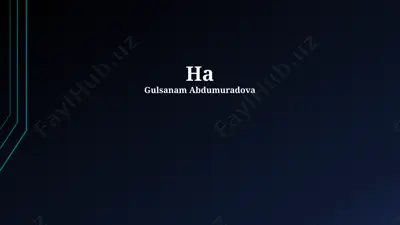 "ha" ta'rifi — PPTX