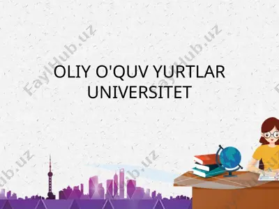o‘zbekiston milliy universiteti — PPTX