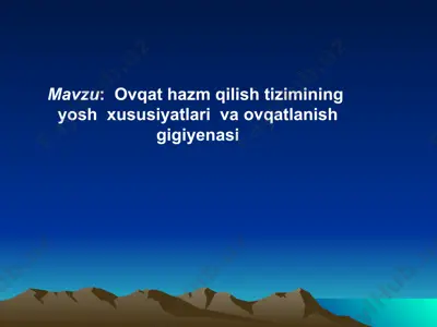оvqat hazm qilish tizimi — PPT