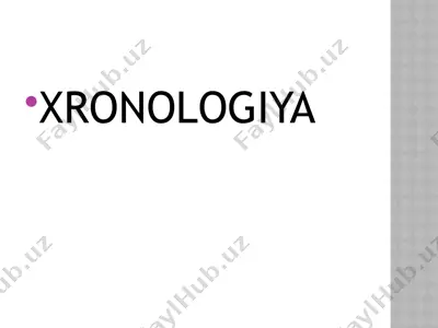 xronologiya — PPT