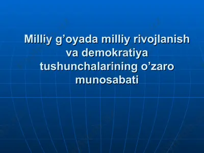 demokratiya rivojlanishda mustaqillik g’oyasi — PPT