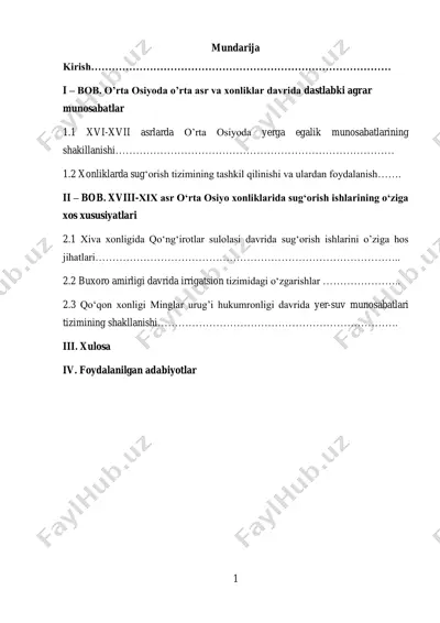 o‘rta osiyo xonliklarida sug‘orish ishlari — PDF