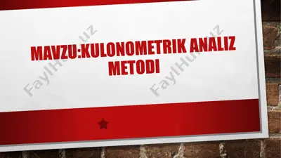 kulonometrik analiz metodi — PDF
