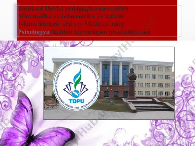 psixologiya fanidan tayyorlagan prezentatsiya — PPTX