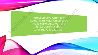 xulosa — PPTX