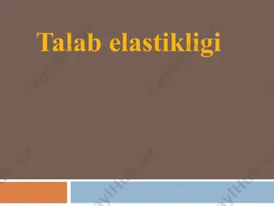 talab elastikligi — PPT