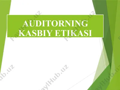 auditorning kasbiy etikasi — PPTX