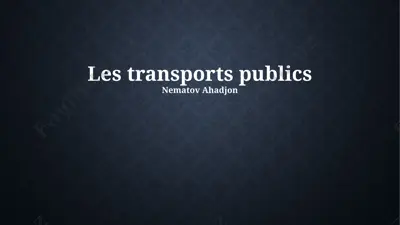les transports publics — PPTX
