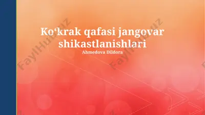 koʻkrak qafasi jangovar shikastlanishlari — PPTX