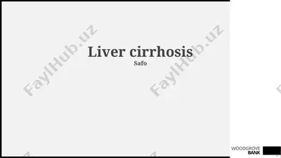 liver cirrhosis — PPTX